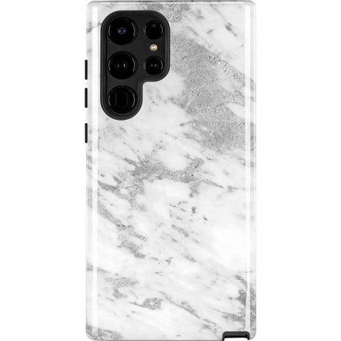 Silver Marble Galaxy S25 Ultra Impact Case